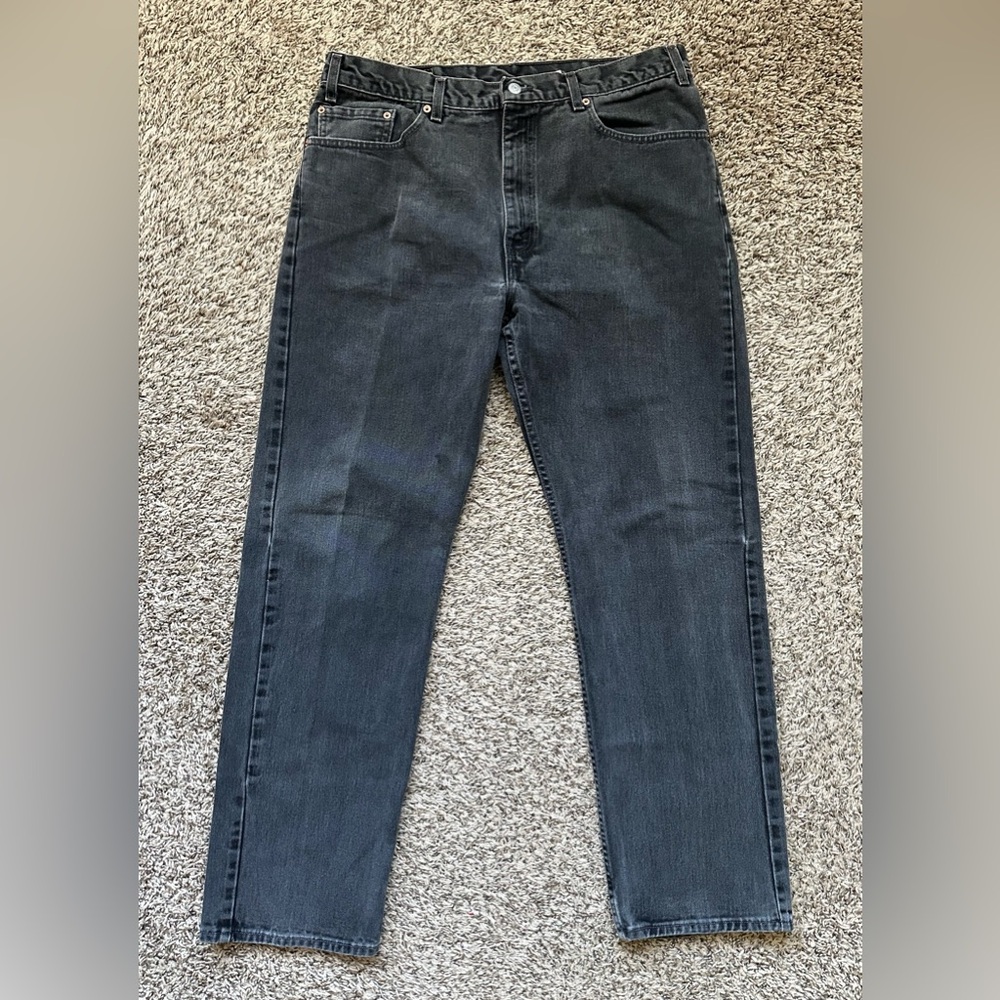 Levi’s 505 Vintage Jeans Made In USA Mens 38x32 Black Regular Fit - Picture 2 of 12